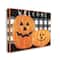 Stupell Industries Festive Halloween Welcome Happy Pumpkins Canvas Wall Art